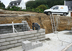 Réalisation des fondations à Biville-la-Riviere